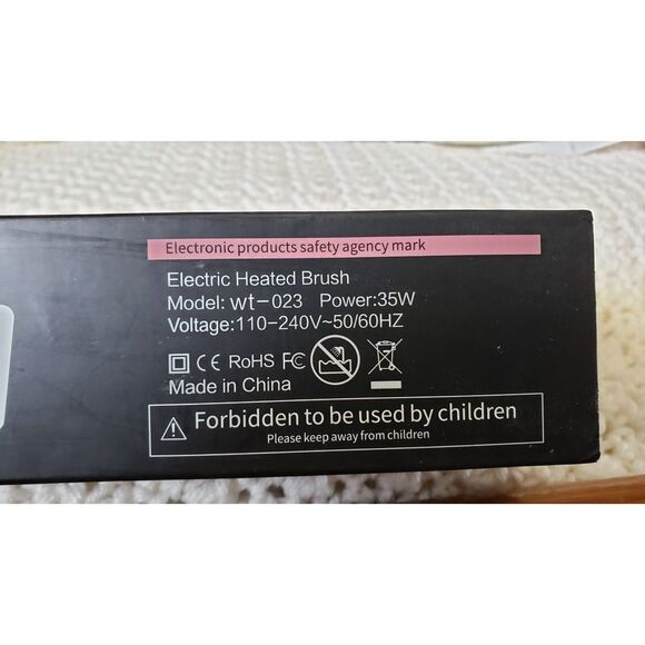 NIB Electric Beard Straightener Brush 3 Heat Settings Ceramic Plates Lightweight - Picture 10 of 10